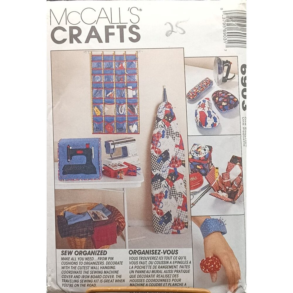 UNCUT McCalls Crafts Sewing Organizer Pattern 6903 Sewing Machine Covers & Acces